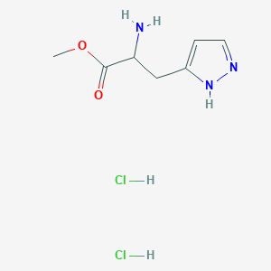 molecular formula C7H13Cl2N3O2 B6617346 methyl 2-amino-3-(1H-pyrazol-3-yl)propanoate dihydrochloride CAS No. 105015-39-2