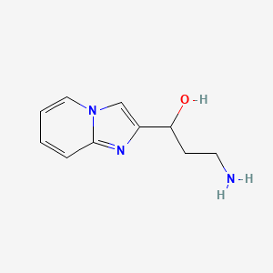 molecular formula C10H13N3O B6617405 3-amino-1-{imidazo[1,2-a]pyridin-2-yl}propan-1-ol CAS No. 1529687-53-3