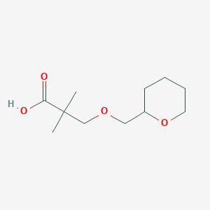 molecular formula C11H20O4 B6617454 2,2-dimethyl-3-[(oxan-2-yl)methoxy]propanoic acid CAS No. 1507266-79-6