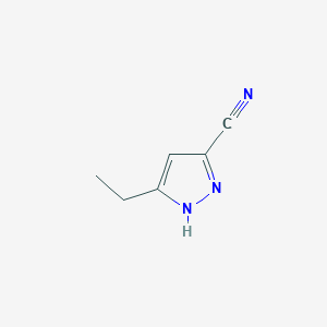molecular formula C6H7N3 B6617479 5-ethyl-1H-pyrazole-3-carbonitrile CAS No. 1540024-40-5