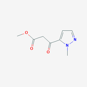 molecular formula C8H10N2O3 B6617487 methyl 3-(1-methyl-1H-pyrazol-5-yl)-3-oxopropanoate CAS No. 1699626-50-0