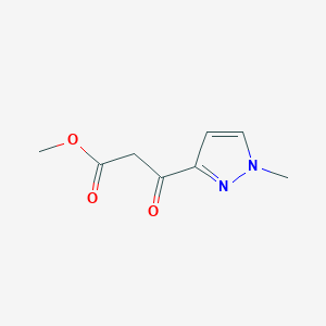 molecular formula C8H10N2O3 B6617489 methyl 3-(1-methyl-1H-pyrazol-3-yl)-3-oxopropanoate CAS No. 1540284-96-5