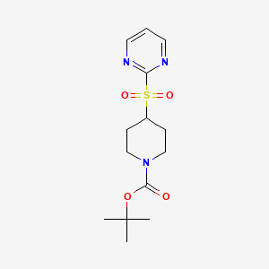 molecular formula C14H21N3O4S B6617513 tert-butyl 4-(pyrimidine-2-sulfonyl)piperidine-1-carboxylate CAS No. 1420863-50-8