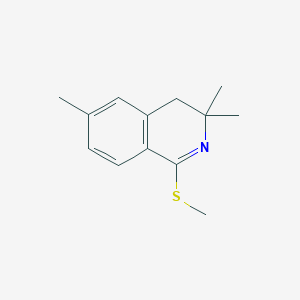 molecular formula C13H17NS B6617527 3,3,6-trimethyl-1-(methylsulfanyl)-3,4-dihydroisoquinoline CAS No. 1428732-23-3