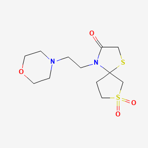 molecular formula C12H20N2O4S2 B6617557 4-[2-(morpholin-4-yl)ethyl]-1,7lambda6-dithia-4-azaspiro[4.4]nonane-3,7,7-trione CAS No. 1384428-57-2