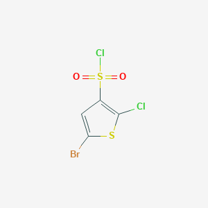 molecular formula C4HBrCl2O2S2 B6617571 5-bromo-2-chlorothiophene-3-sulfonyl chloride CAS No. 1423028-87-8