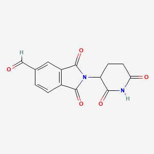 molecular formula C14H10N2O5 B6617597 2-(2,6-dioxopiperidin-3-yl)-1,3-dioxo-2,3-dihydro-1H-isoindole-5-carbaldehyde CAS No. 1447701-63-4