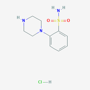 2-(piperazin-1-yl)benzene-1-sulfonamide hydrochloride