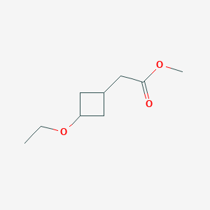 molecular formula C9H16O3 B6617616 methyl 2-(3-ethoxycyclobutyl)acetate CAS No. 1696956-52-1