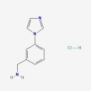 molecular formula C10H12ClN3 B6617621 [3-(1H-imidazol-1-yl)phenyl]methanamine hydrochloride CAS No. 1803600-16-9