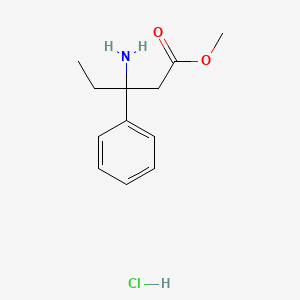 molecular formula C12H18ClNO2 B6617629 methyl 3-amino-3-phenylpentanoate hydrochloride CAS No. 1803591-84-5
