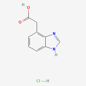 molecular formula C9H9ClN2O2 B6617644 2-(1H-1,3-benzodiazol-4-yl)acetic acid hydrochloride CAS No. 1803571-05-2