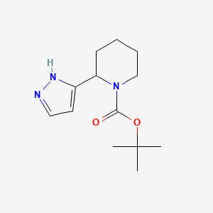 molecular formula C13H21N3O2 B6617651 tert-butyl 2-(1H-pyrazol-3-yl)piperidine-1-carboxylate CAS No. 1228670-87-8