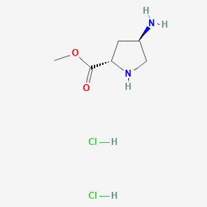molecular formula C6H14Cl2N2O2 B6617660 methyl (2S,4R)-4-aminopyrrolidine-2-carboxylate dihydrochloride CAS No. 1279027-70-1