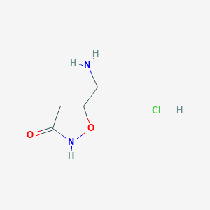 molecular formula C4H7ClN2O2 B6617676 5-(aminomethyl)-1,2-oxazol-3-ol hydrochloride CAS No. 3579-03-1