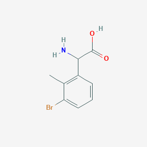 molecular formula C9H10BrNO2 B6617678 2-amino-2-(3-bromo-2-methylphenyl)acetic acid CAS No. 1270310-22-9