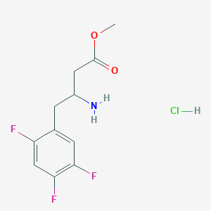 molecular formula C11H13ClF3NO2 B6617695 methyl 3-amino-4-(2,4,5-trifluorophenyl)butanoate hydrochloride CAS No. 1909309-14-3