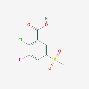 molecular formula C8H6ClFO4S B6617705 2-chloro-3-fluoro-5-methanesulfonylbenzoic acid CAS No. 1535357-68-6