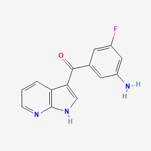 3-fluoro-5-{1H-pyrrolo[2,3-b]pyridine-3-carbonyl}aniline