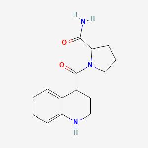 molecular formula C15H19N3O2 B6617738 1-(1,2,3,4-tetrahydroquinoline-4-carbonyl)pyrrolidine-2-carboxamide CAS No. 1537561-97-9