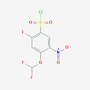molecular formula C7H3ClF3NO5S B6617776 4-(difluoromethoxy)-2-fluoro-5-nitrobenzene-1-sulfonyl chloride CAS No. 1548532-13-3