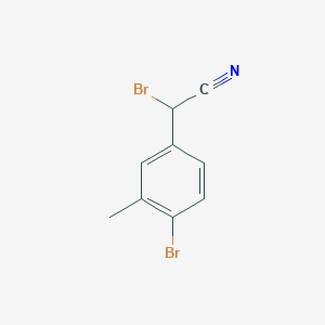 molecular formula C9H7Br2N B6617793 2-bromo-2-(4-bromo-3-methylphenyl)acetonitrile CAS No. 1557968-58-7