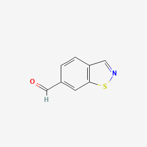 molecular formula C8H5NOS B6617839 1,2-benzothiazole-6-carbaldehyde CAS No. 1516012-10-4