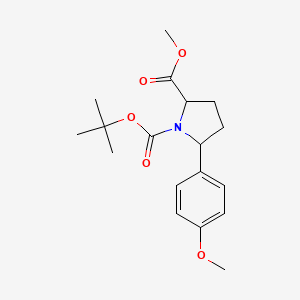 1-tert-butyl 2-methyl 5-(4-methoxyphenyl)pyrrolidine-1,2-dicarboxylate