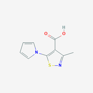 molecular formula C9H8N2O2S B6617874 3-methyl-5-(1H-pyrrol-1-yl)-1,2-thiazole-4-carboxylic acid CAS No. 1510295-73-4