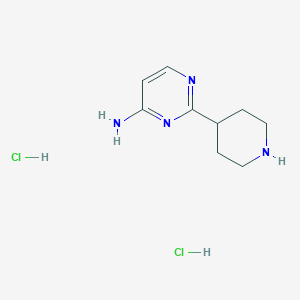 molecular formula C9H16Cl2N4 B6617894 2-(piperidin-4-yl)pyrimidin-4-amine dihydrochloride CAS No. 1461714-43-1