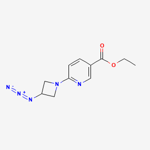 molecular formula C11H13N5O2 B6617900 ethyl 6-(3-azidoazetidin-1-yl)pyridine-3-carboxylate CAS No. 1803589-21-0