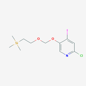 molecular formula C11H17ClINO2Si B6617910 2-chloro-4-iodo-5-{[2-(trimethylsilyl)ethoxy]methoxy}pyridine CAS No. 1803583-08-5