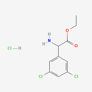 molecular formula C10H12Cl3NO2 B6617929 ethyl 2-amino-2-(3,5-dichlorophenyl)acetate hydrochloride CAS No. 1803565-93-6
