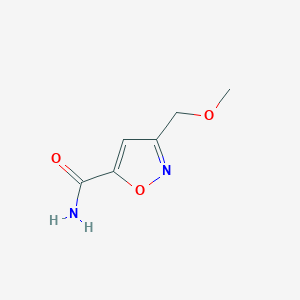 molecular formula C6H8N2O3 B6617985 3-(methoxymethyl)-1,2-oxazole-5-carboxamide CAS No. 1803594-02-6
