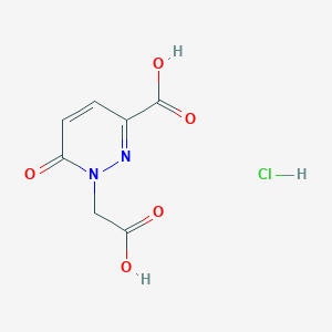 molecular formula C7H7ClN2O5 B6617996 1-(carboxymethyl)-6-oxo-1,6-dihydropyridazine-3-carboxylic acid hydrochloride CAS No. 1803561-14-9