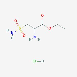 molecular formula C5H13ClN2O4S B6618006 ethyl 2-amino-3-sulfamoylpropanoate hydrochloride CAS No. 2366201-24-1