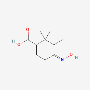 4-(hydroxyimino)-2,2,3-trimethylcyclohexane-1-carboxylic acid
