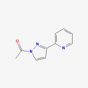 molecular formula C10H9N3O B6618014 1-[3-(pyridin-2-yl)-1H-pyrazol-1-yl]ethan-1-one CAS No. 162435-05-4