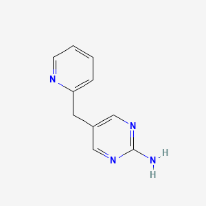 molecular formula C10H10N4 B6618067 5-[(pyridin-2-yl)methyl]pyrimidin-2-amine CAS No. 1544983-84-7
