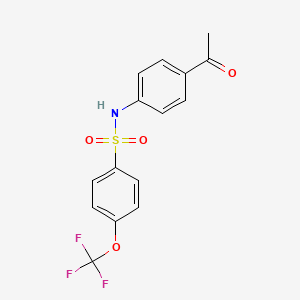 molecular formula C15H12F3NO4S B6618071 N-(4-acetylphenyl)-4-(trifluoromethoxy)benzenesulfonamide CAS No. 812651-86-8