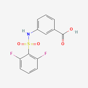 molecular formula C13H9F2NO4S B6618082 3-[[(2,6-Difluorophenyl)sulfonyl]amino]benzoic acid CAS No. 885269-82-9