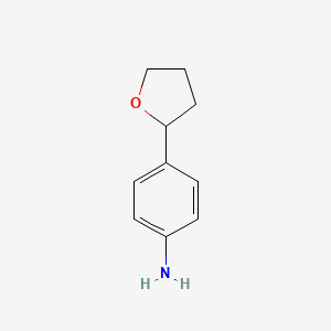 molecular formula C10H13NO B6618103 4-(oxolan-2-yl)aniline CAS No. 1267553-72-9