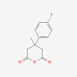 molecular formula C12H11FO3 B6618107 4-(4-fluorophenyl)-4-methyloxane-2,6-dione CAS No. 1267035-53-9