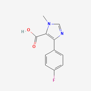 molecular formula C11H9FN2O2 B6618160 4-(4-fluorophenyl)-1-methyl-1H-imidazole-5-carboxylic acid CAS No. 1500590-01-1