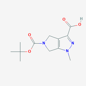 5-[(tert-butoxy)carbonyl]-1-methyl-1H,4H,5H,6H-pyrrolo[3,4-c]pyrazole-3-carboxylic acid