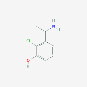 molecular formula C8H10ClNO B6618180 3-(1-aminoethyl)-2-chlorophenol CAS No. 1337630-27-9