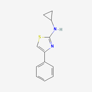 molecular formula C12H12N2S B6618195 N-cyclopropyl-4-phenyl-1,3-thiazol-2-amine CAS No. 866769-75-7