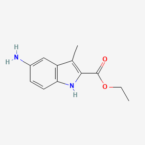 molecular formula C12H14N2O2 B6618310 ethyl 5-amino-3-methyl-1H-indole-2-carboxylate CAS No. 95979-79-6