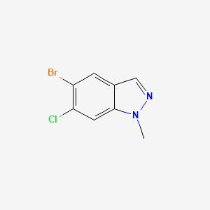 molecular formula C8H6BrClN2 B6618319 5-bromo-6-chloro-1-methyl-1H-indazole CAS No. 1779766-27-6