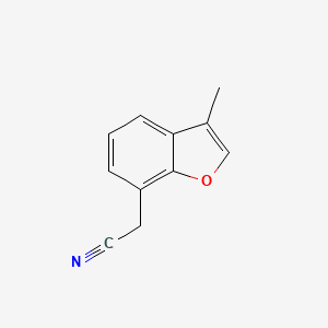 molecular formula C11H9NO B6618421 2-(3-methyl-1-benzofuran-7-yl)acetonitrile CAS No. 1897717-57-5
